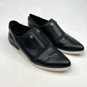 Rudsak Pointed Toe Black Leather Loafers 37/6.5